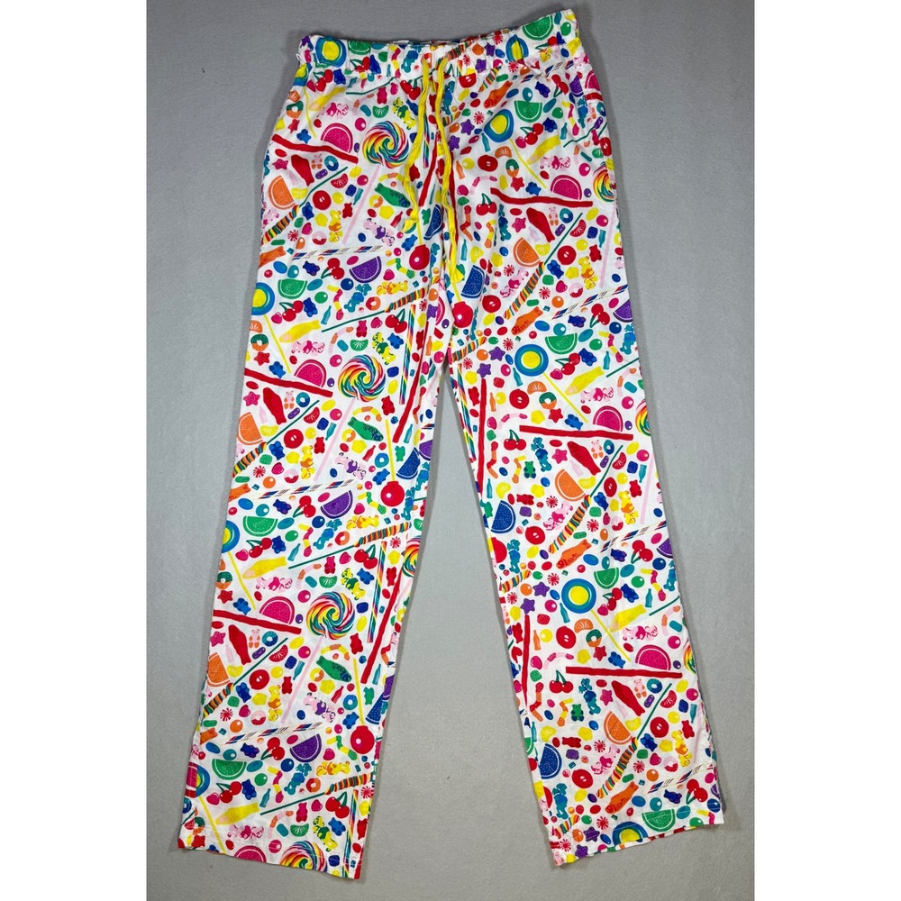 Rainbow Cotton Candy Print Pants Lollipop Gummy Bear Lounge Trousers Comfy
